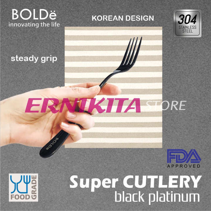 BOLDe SUPER CUTLERY PLATINUM SERIES - Sendok Garpu Set Platinum