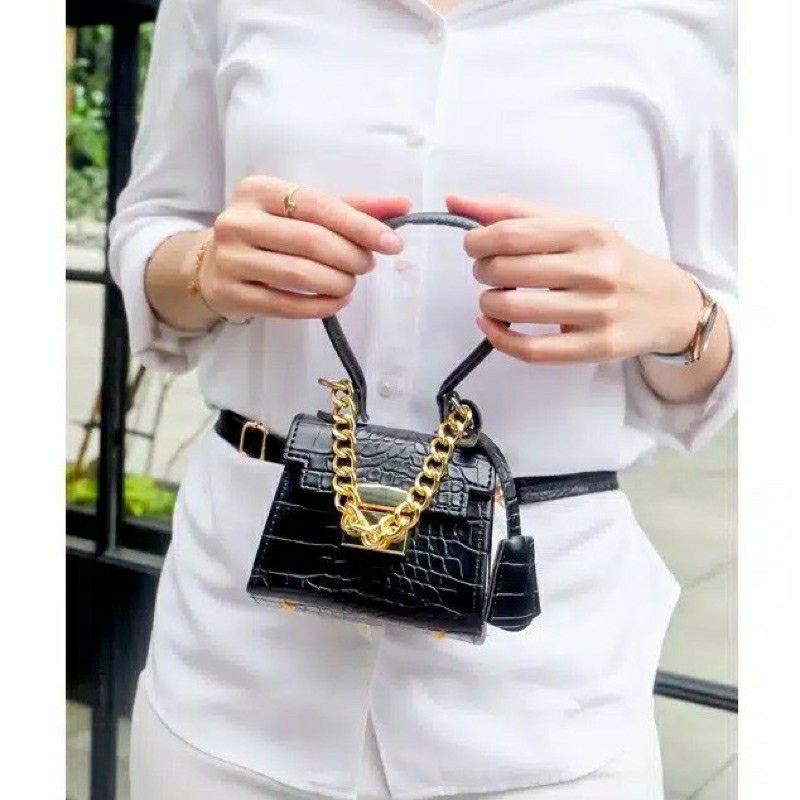 ( SIZE M ) TAS SELEMPANG WANITA - MICRO CROCO MINI - TAS MOON YOUNG - TAS ANDIN - Slingbag 6713 THR