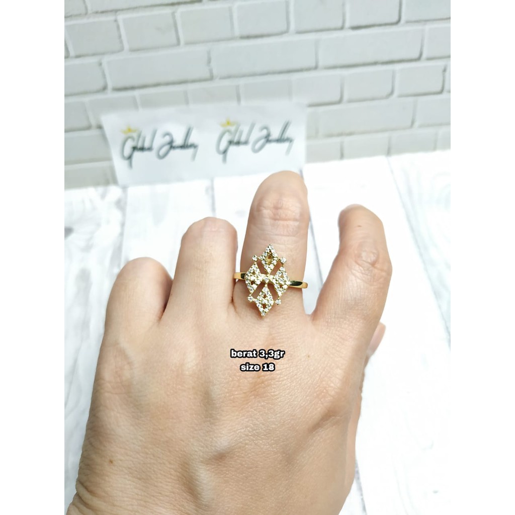 CINCIN 4 WAJIK MATA GOLD PERAK ASLI S925 GLOBAL JEWELLERY CJ072