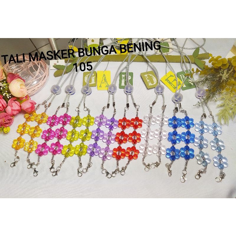 TALI MASKER /PENGAIT HIJAB/KALUNG KULIT BUNGA BENING 105