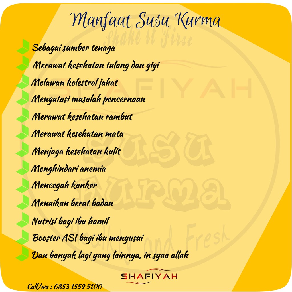 Susu Kurma 100 Ml Shopee Indonesia