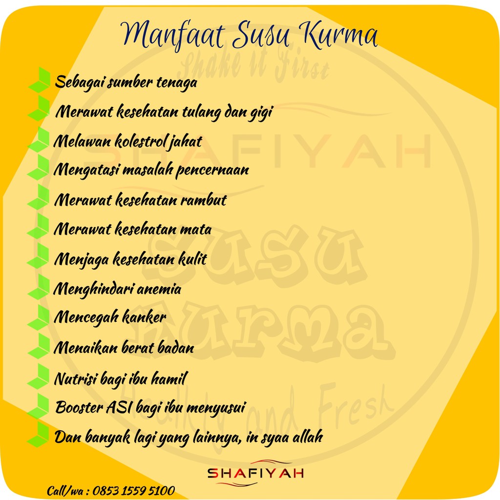 Susu Kurma 100 Ml Shopee Indonesia