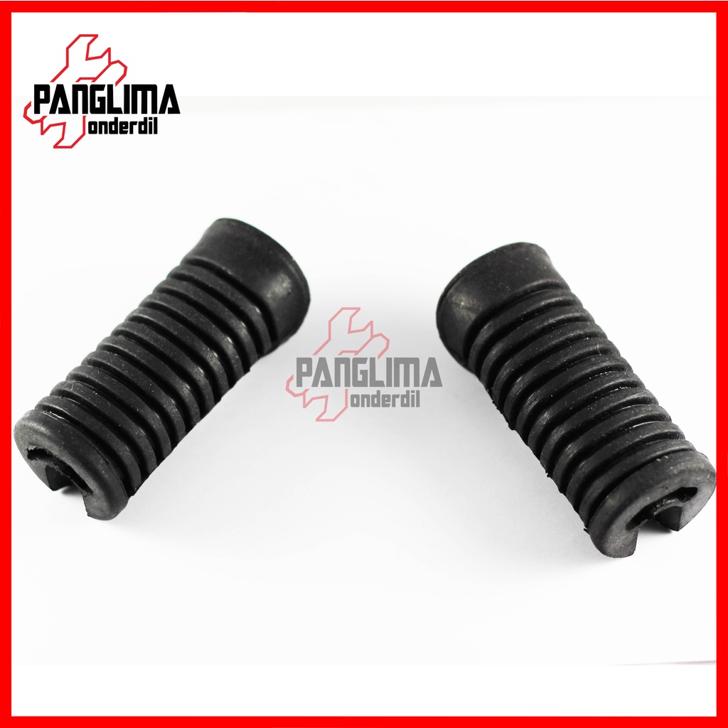 Karet Barstep Depan Supra-X 100-X125-Fit New &amp; Karisma-X &amp; Revo &amp; Grand &amp; Legenda Footstep-Foot-Kaki-Bar Step Injekan-Pijakan 1 Set-2 Pcs