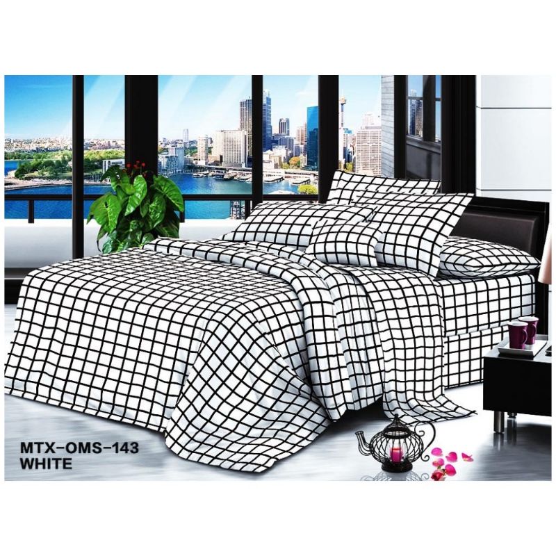 Cs SPREI KOTAK Sprei katun halus, 160cm , sudut karet ( tanpa bedcover )