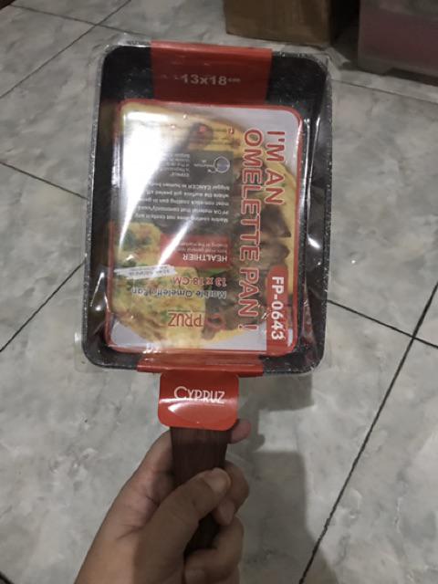 Omelette Fry Pan Marble Granite Wajan Telur Kotak 13 X 18 Tamagoyaki Premium Cookware