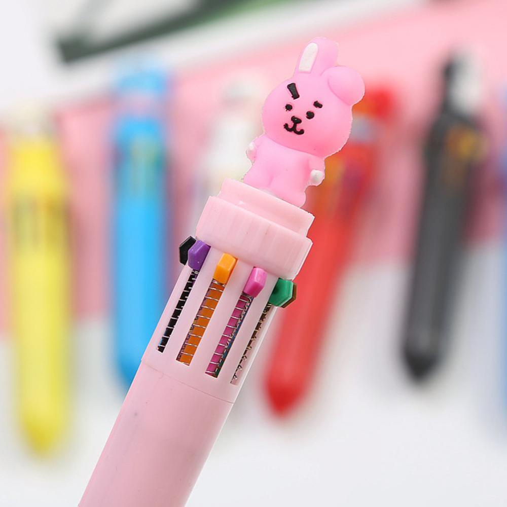 Lt Pulpen 10 Warna Motif Kartun BTS Untuk Sekolah / Kantor