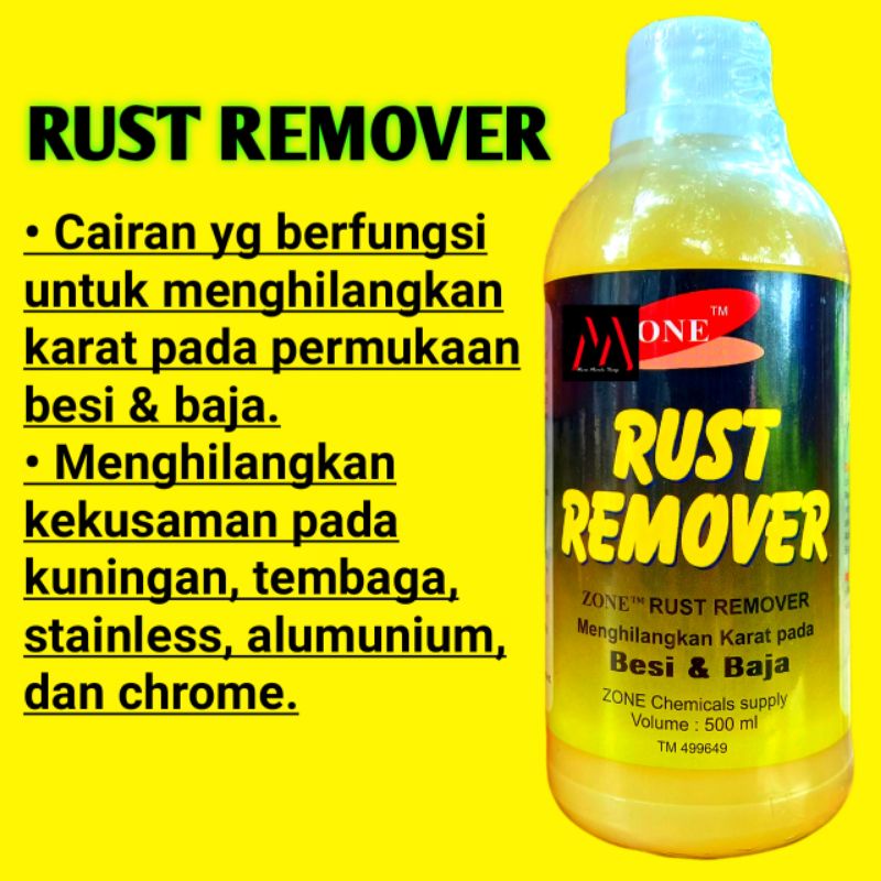 Rust Remover Pembersih Karat dan Kerak pada permukaan besi, baja, alumunium, kuningan, tembaga, stainless steel, chrome