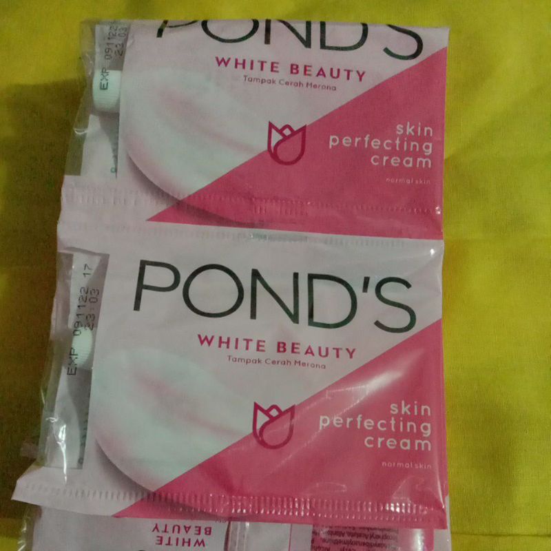 BPOM Ponds white beauty skin perfecting cream pelembab sachet 7,5gr