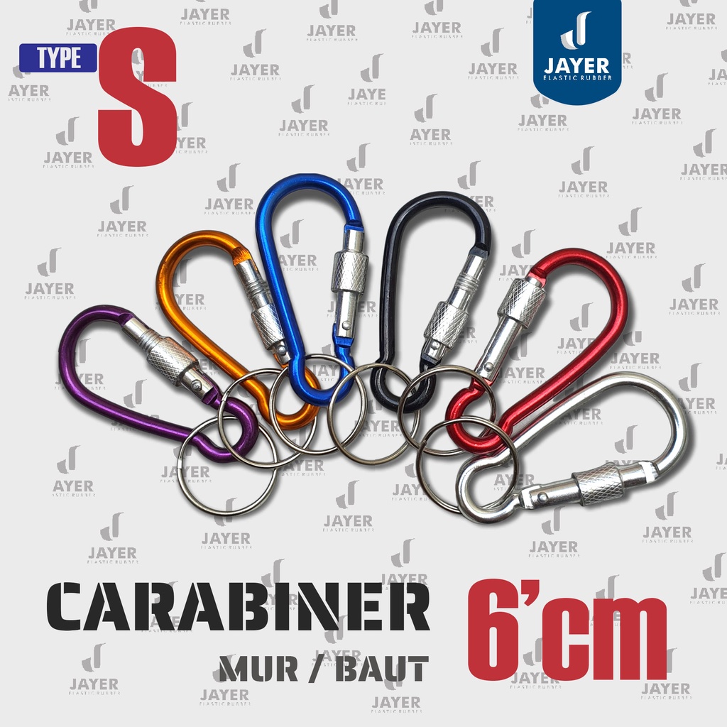 Carabiner Karabiner Pengait gantungan kunci 6cm