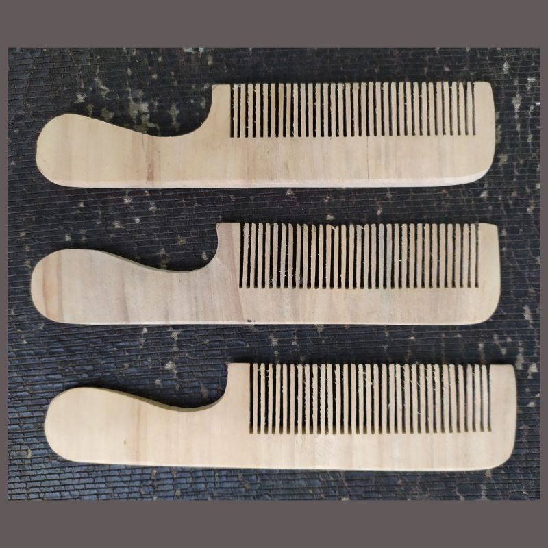 Sisir Rambut Kayu Model Pegangan