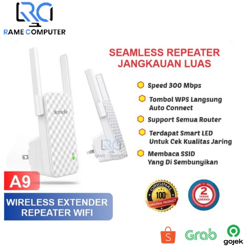 Tenda A9 A301 300Mbps Wireless Universal Range Extender White