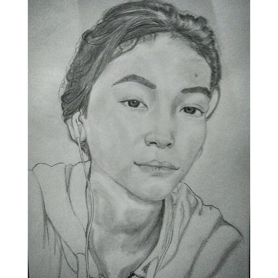 SKETSA WAJAH REALIS FREE BINGKAI KACA | Ukuran A3 | Jasa Sketsa wajah | Jasa Lukis | Jasa Lukis Waja