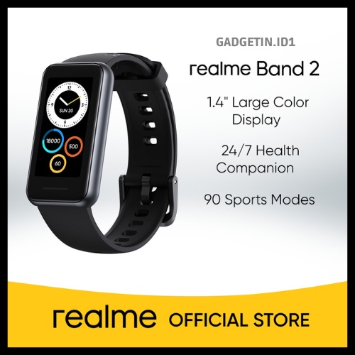 Realme Band 2 Smartwatch Large Color Display & Blood Oxygen- Grey-Gadgetin.id1