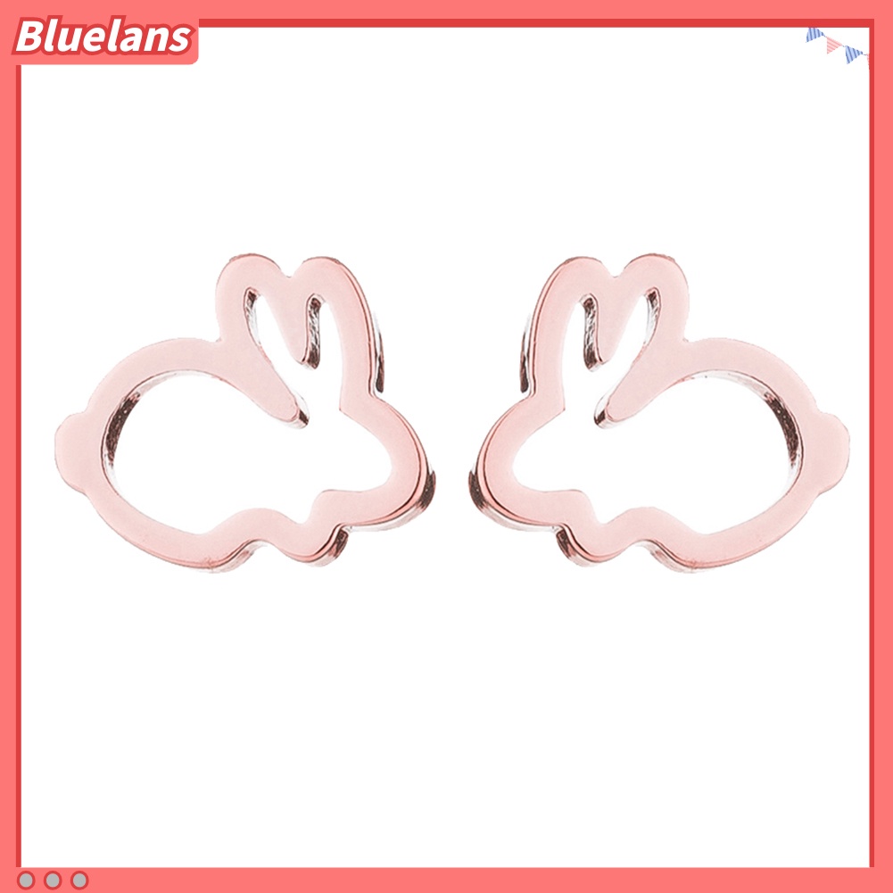 Bluelans Sweet Hollow Rabbit Ear Studs Bunny Earrings Women Party Jewelry Easter Gift