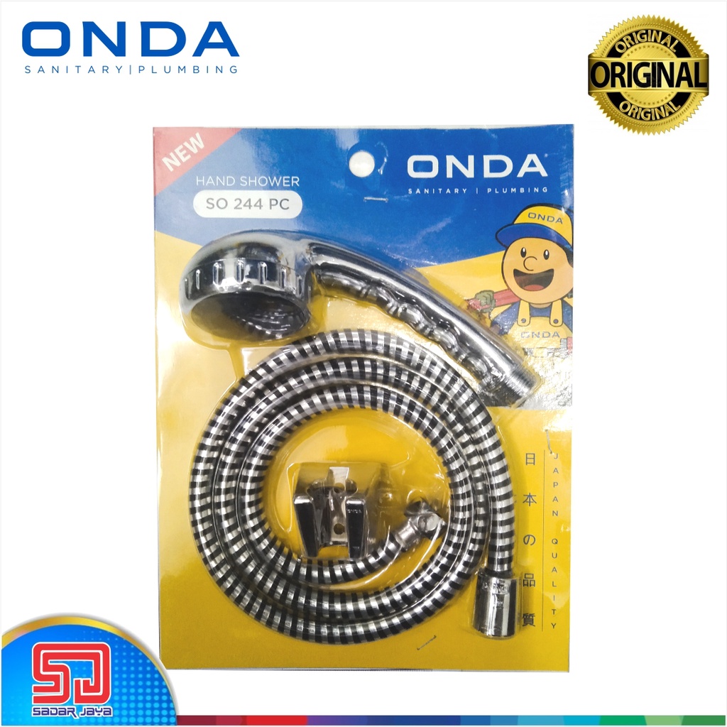 ONDA SO 244 PC Hand Shower Mandi Pancuran Sower Spray 1/2&quot; Chrome