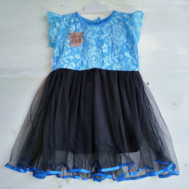 Dress Anak 1 2 tahun brokat tutu hitam gaun anak cewek perempuan Fatonah Shop ( dress Tuhita )