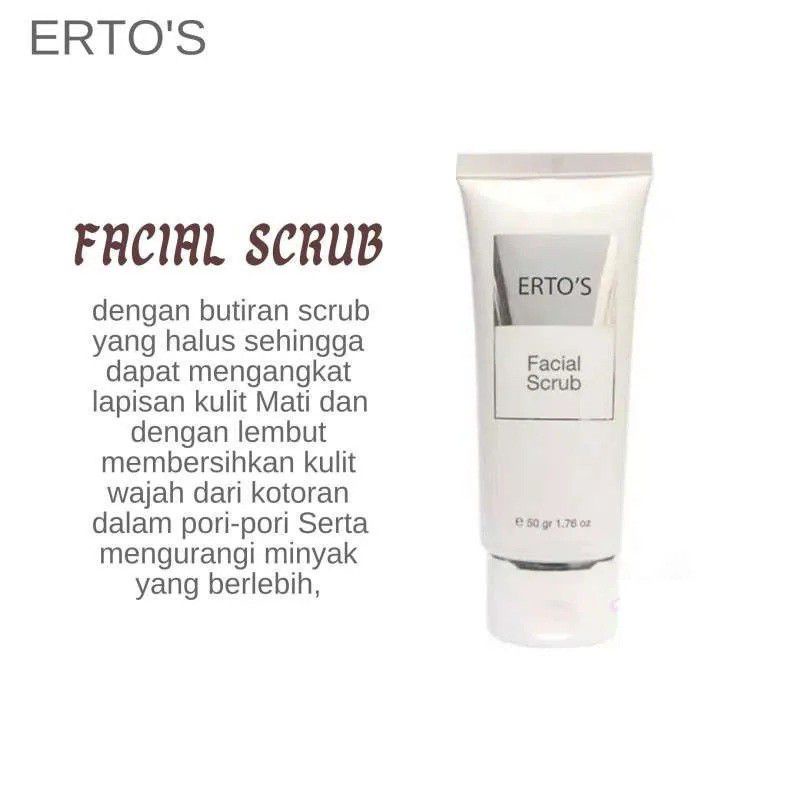 ERTOS FACIAL SCRUB SABUN MUKA PEMBERSIH WAJAH PRIA WANITA SABUN PERAWATAN KECANTIKAN WAJAH ORIGINAL