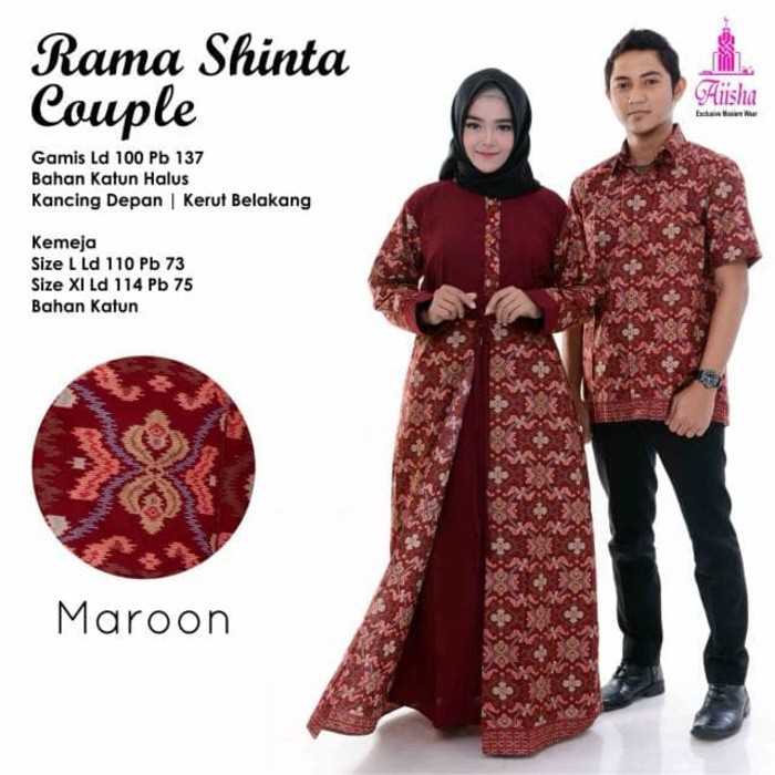 Umie24 Original Store Gamis Rama Shinta Couple Original Aiisha