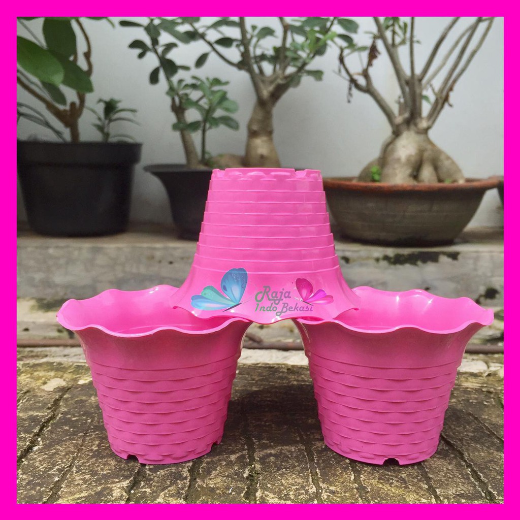 Pot Sun Flower Mdn 10 Cm Motif Bata Pot Bunga Sunflower Warna Warni - Pot Kaktus cactus Mini Lucu