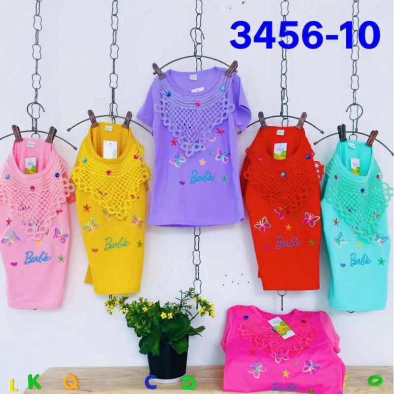 Atasan Anak Perempuan//Kaos Import Motif Renda Usia 2-6tahun