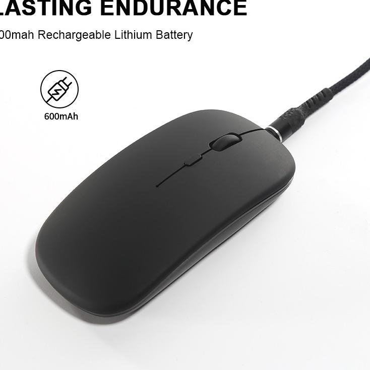 Baru Bermanfaat GROTIC Mouse Wireless X1 Silent Rechargeable 2.4Ghz 1600DPI dengan Receiver USB untuk  PC Laptop