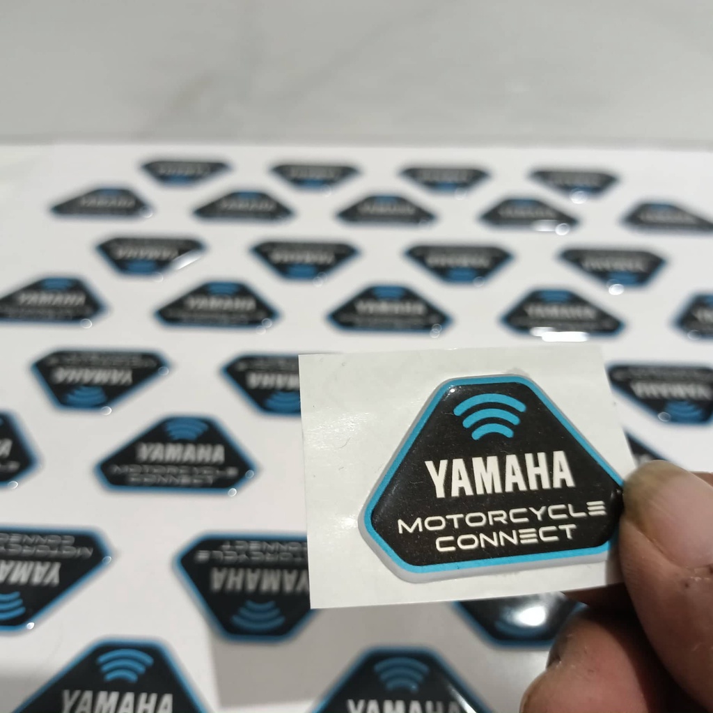 STIKER TIMBUL LOGO EMBLEM YAMAHA MOTORCYCLE CONNECT Y-CONNECT  NMAX XMAX LEXI AEROX FREEGO