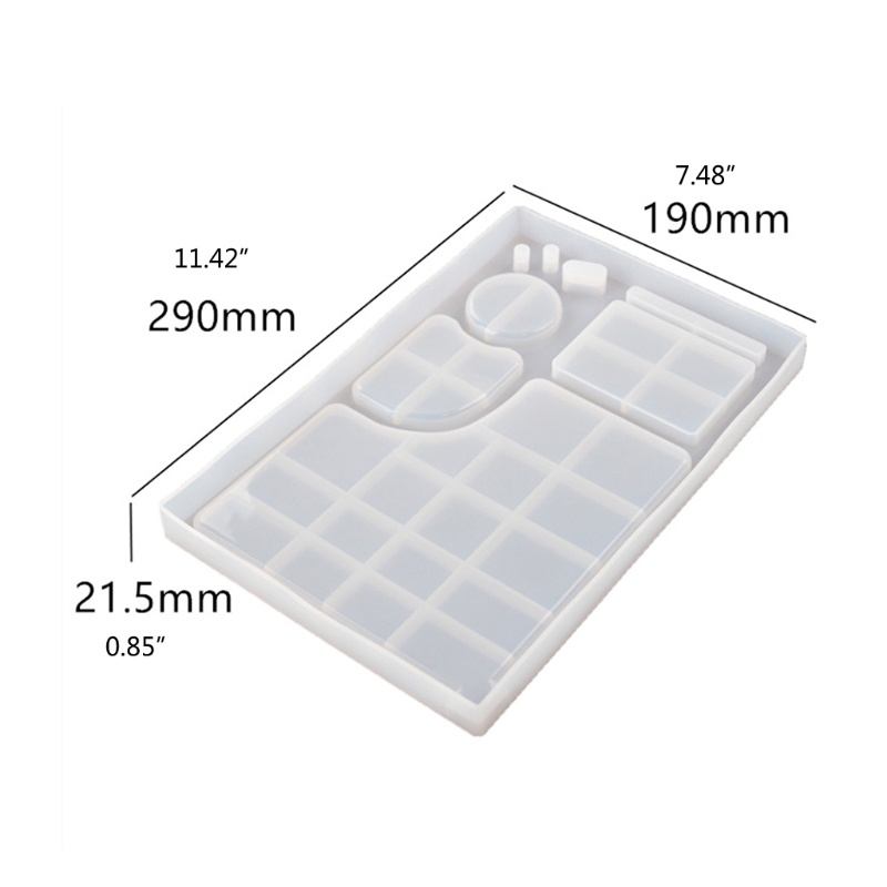 SIY  Rolling Cigarette Tray Crystal Epoxy Resin Mold Makeup Plate Ashtray Casting Silicone Mould DIY Crafts Decorations Tool