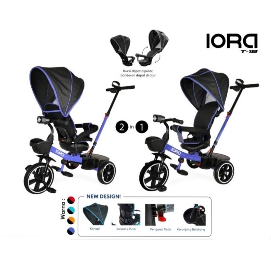 PMB Sepeda Anak Roda Tiga Tricycle Iora T18