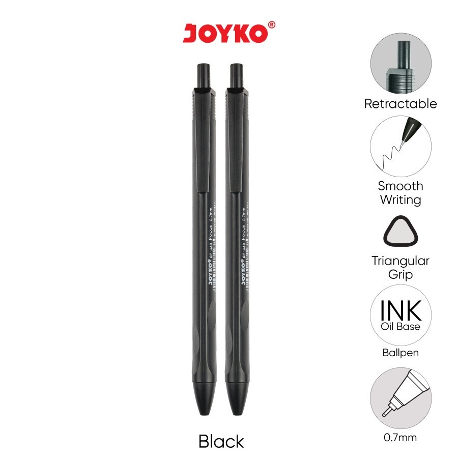 

Pulpen 0.7 Joyko Ballpoint BP-338 VOKUS Pena Triangular Grip ballpoin balpenn pen ATK1383JY