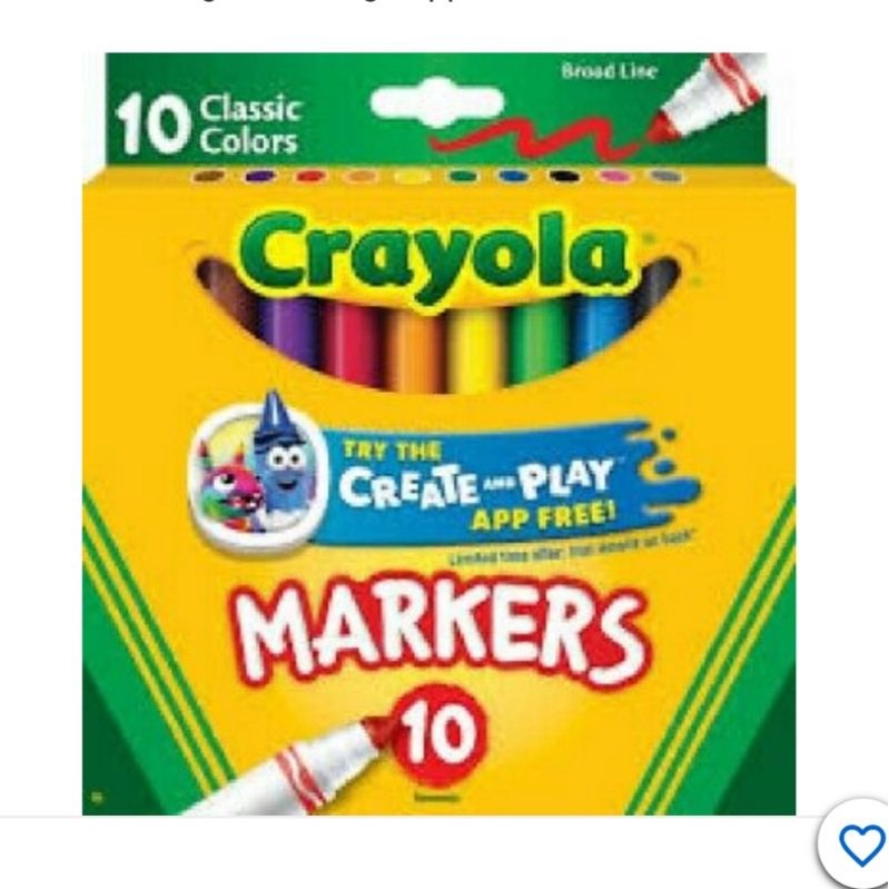 Jual Crayola Washable Broad Line Markers, Classic Colors, Crayon