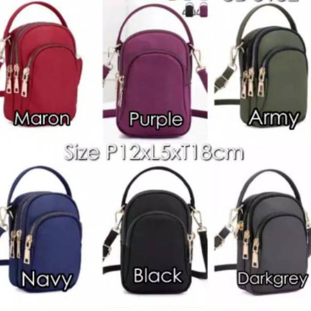 Tas selempang/jinjing wanita import/tas selempang mini chibao import motif polos