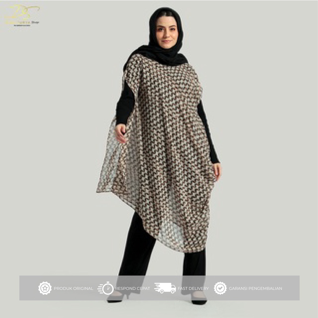 DS Shop - Kamalani Caftan Dress Brown | Mode Syar'i | Dress wanita gamis muslim atasan baju tunik pr