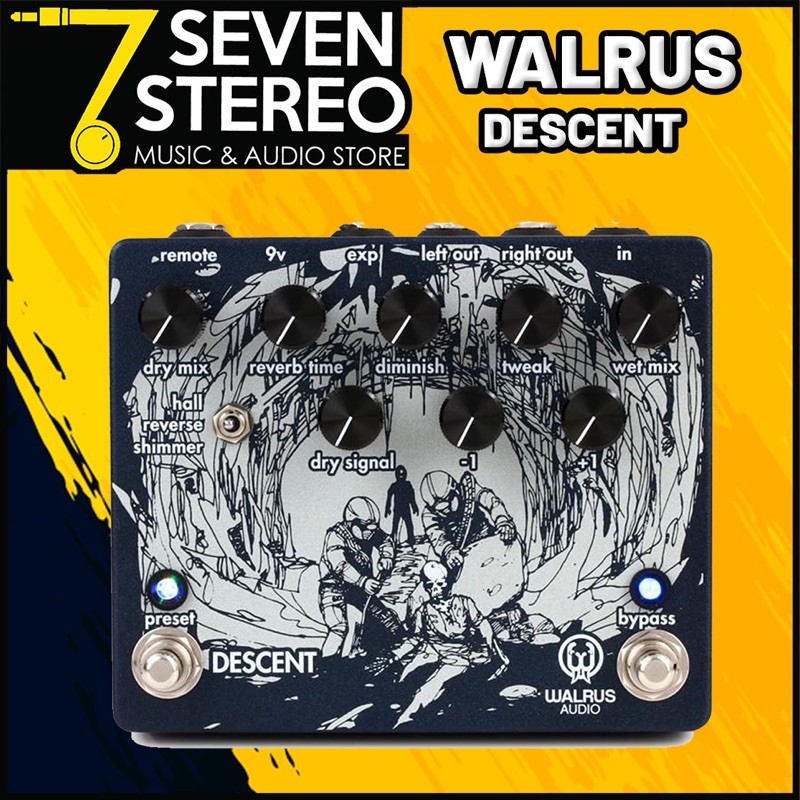 Walrus Audio Descent Reverb &amp; Octave Machine Guitar Effects Pedal