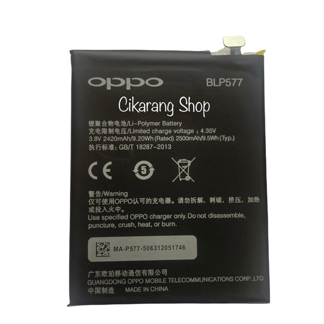 Batere baterai batre battery Oppo R3 BLP577 BLP 577 Original