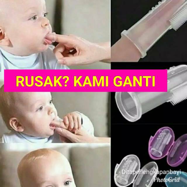 Training Toothbrush Sikat Gigi Bayi / Anak Silicone Bulu Halus  sikat gigi lidah bayi silikon toothbrush anak balita wadah Tooth Brush Sikat gigi sikat lidah