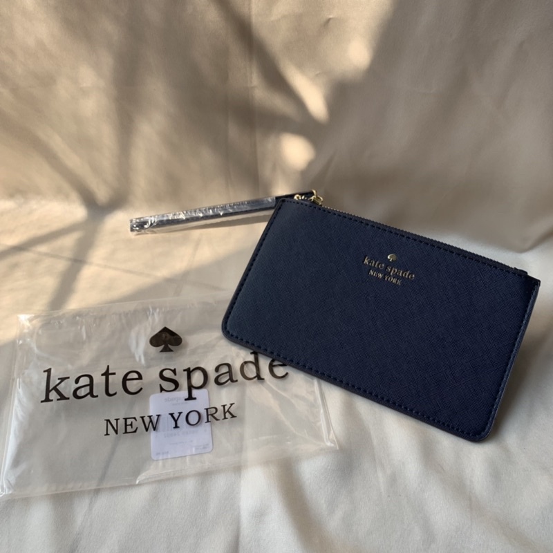 Kate Spade Slim Bee Wristlet / Pouch Navy