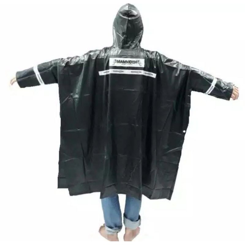 Jas Hujan Ponco Lengan Produk Penguin Mammoth Black Tebal Penguins Hitam Jumbo Pria Wanita Mantel Kelelawar Penguins Raicoat Batman Poncho Pinguin Cewek Cowok Remaja Terbaru Murah Berkualitas