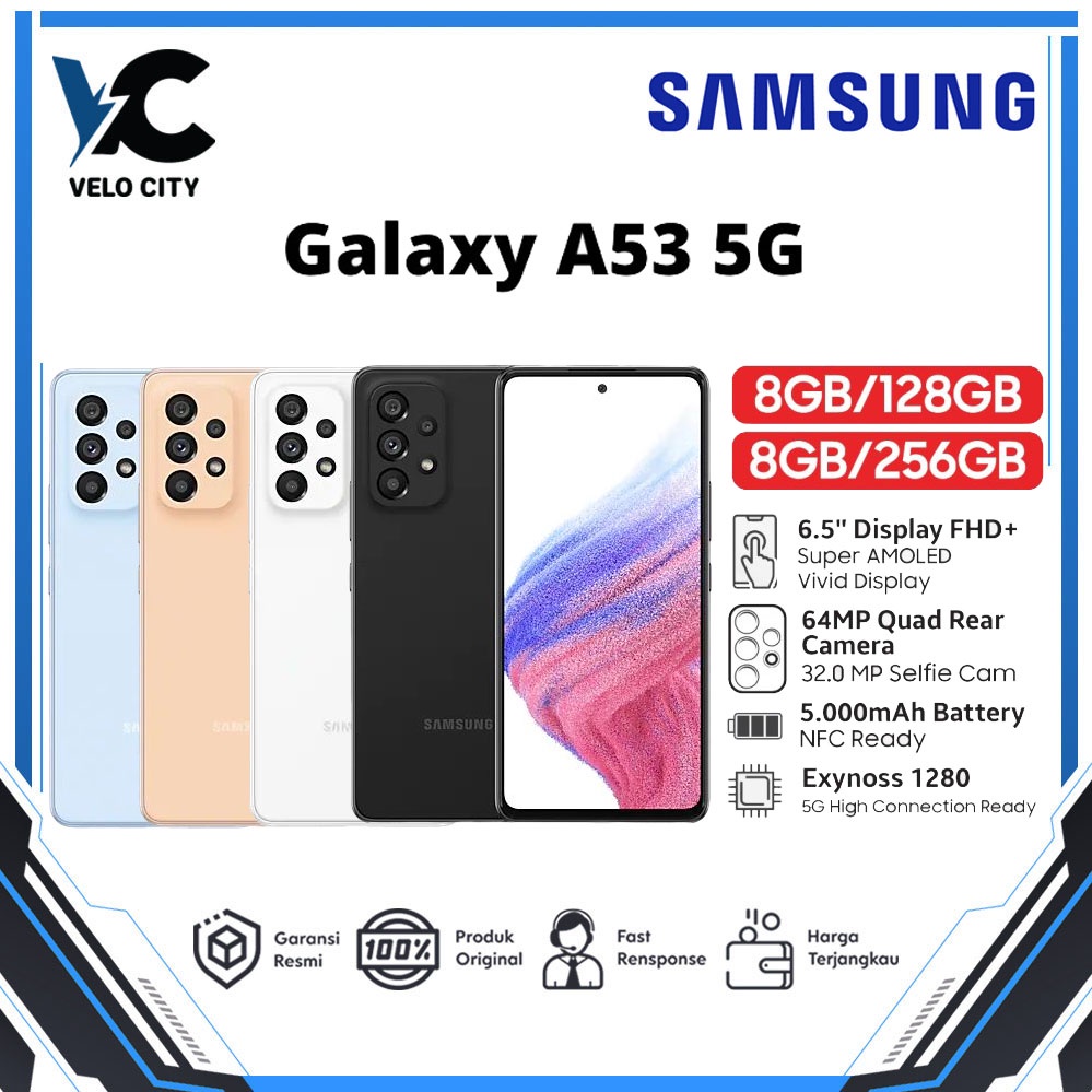 Samsung Galaxy A53 5G 8/128 GB l 8/256 GB - Garansi Resmi SEIN 1 Tahun