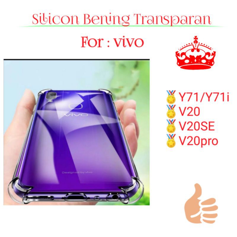 Case Vivo Y71 Y71i V20 V20SE V20pro SE Pro Silicon Softcase Bening Transparan Casing Cover Silikon