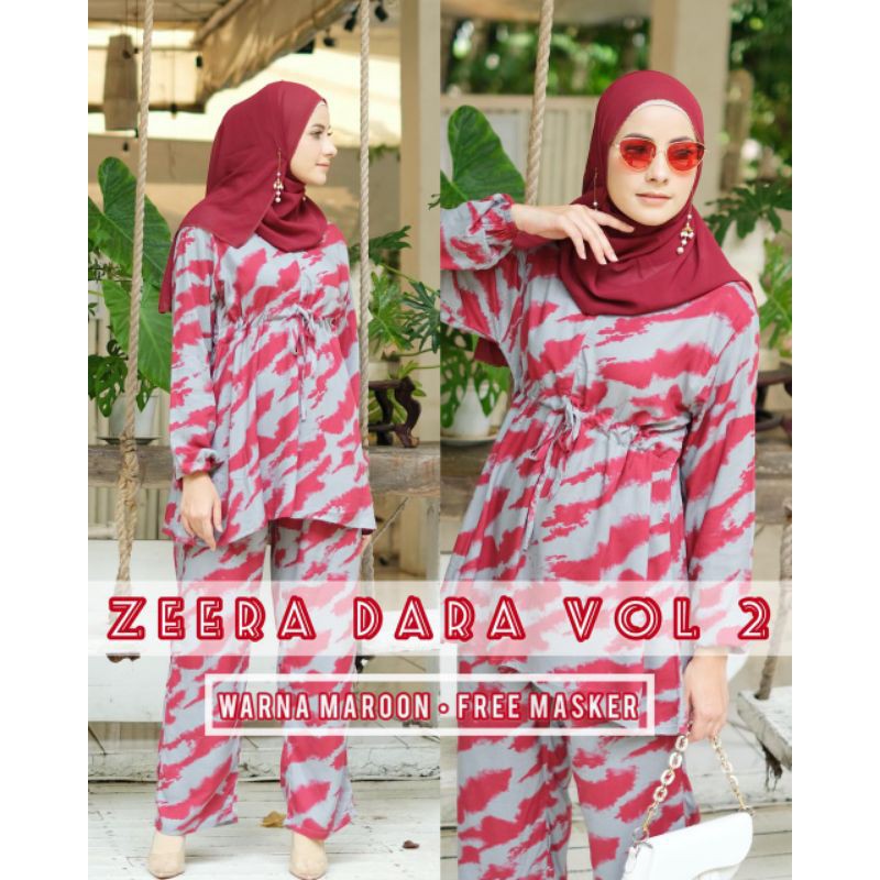 Daster arab ZEERA DARA Original One Set Rayon Tiedye