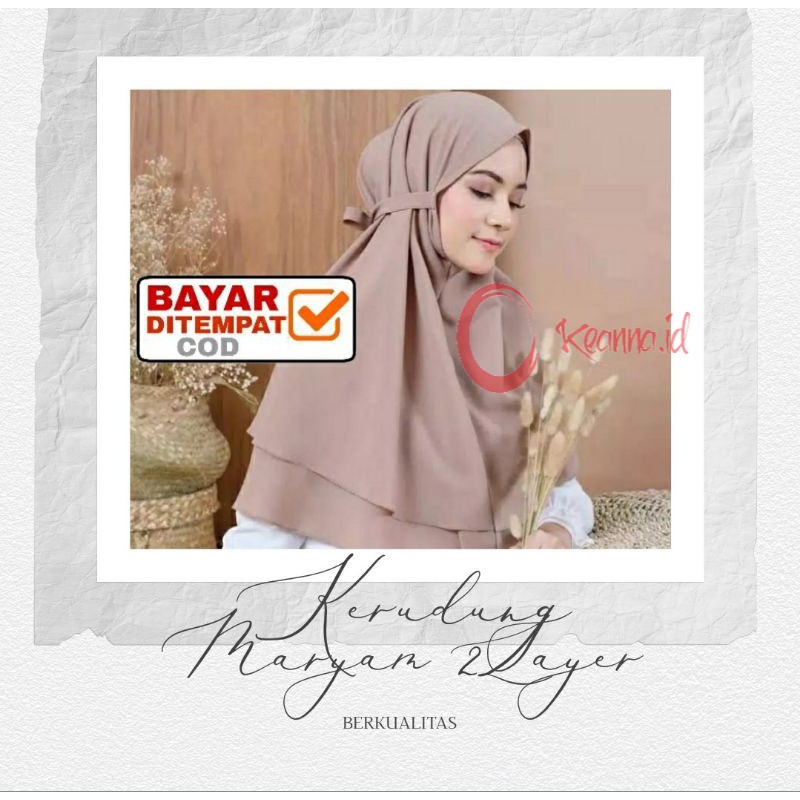 Bergo Maryam 2 Layer / Jilbab Bergo Maryam 2 layer / Hijab Bergo Maryam 2 Layer PG