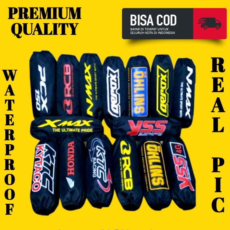 cover shockbreaker yamaha Mio Nmax Xmax Aerox Honda ADV PCX Vario Beat Scoopy HRC Daytona Ohlins KTC