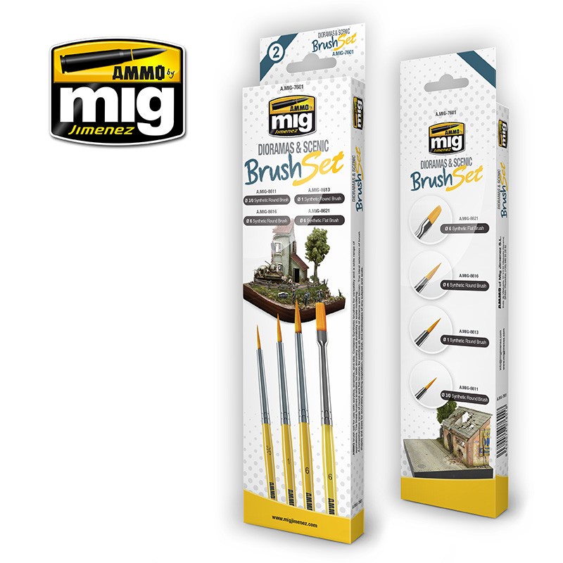 

AMIG7601 : DIORAMAS & SCENIC BRUSH SET - Ammo Mig