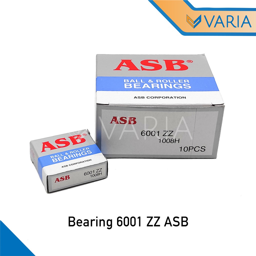 Bearing / Laher 6001 ZZ Tutup Plat Besi Double ASB