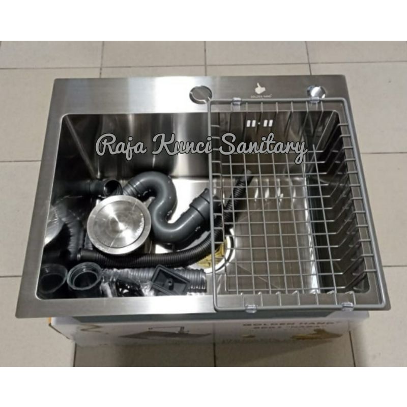 Kitchen Sink 5040 ONAN Golden Hand/Paket Lengkap Kitchen Sink ONAN Golden Hand Stainless Stell/Bak Cuci Piring 5040 Stainless