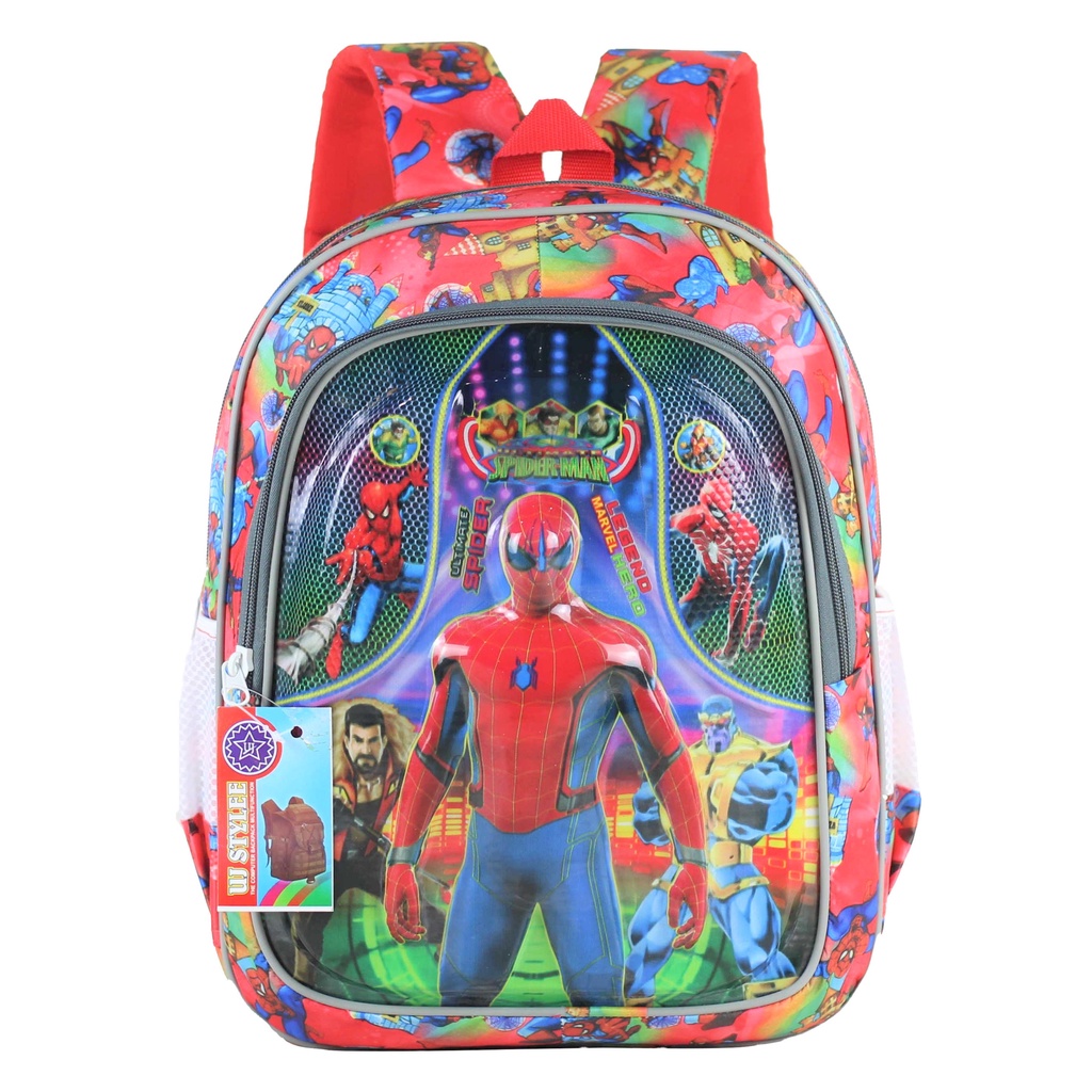 Tas Sd Tas Gendong Anak Lampu Tas Sekolah Ransel Anak Karakter Spiderman Tas Merah Keren Tas Cowok Anak Laki Laki