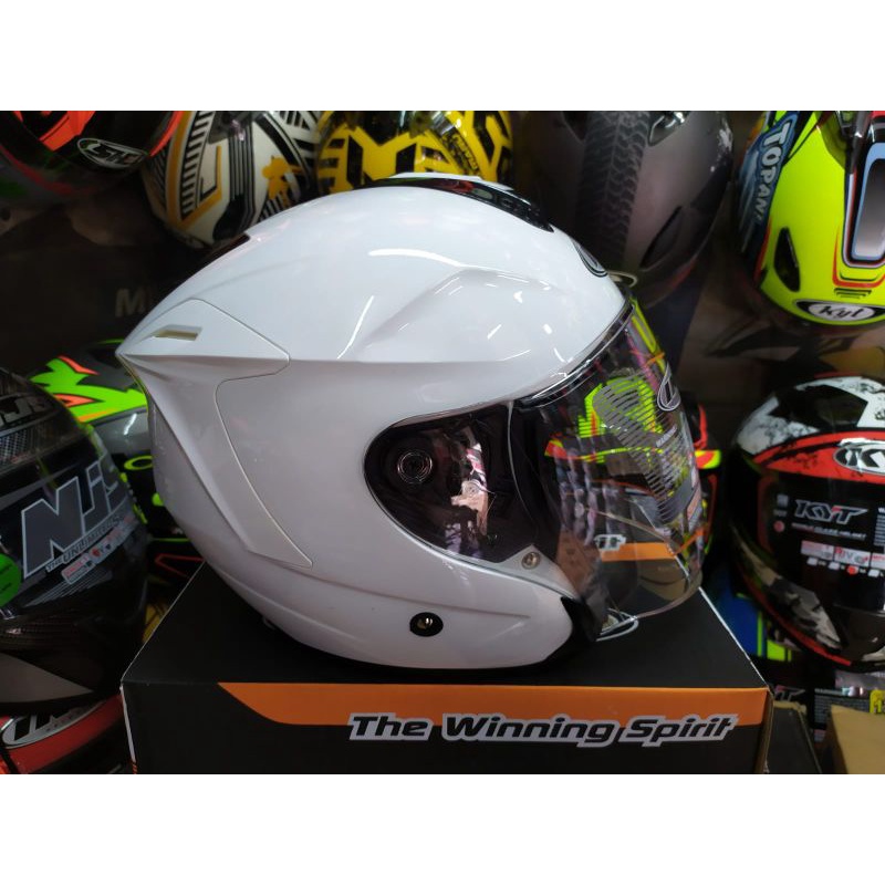 Ink Dynamic Solid Putih Helm Halfface Model Shoei J Force IV | THM