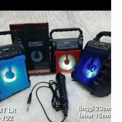 speakers bluetooth Y02 + mic karaoke ( speaker terbaru dan murah )