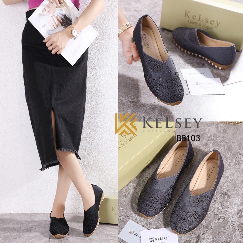 (GRATIS ALAS KAKI) NICOLE SEPATU FLAT SHOES WANITA  KELSEY BB103