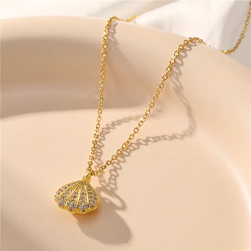 Kalung titanium premium mutiara  wanita 010